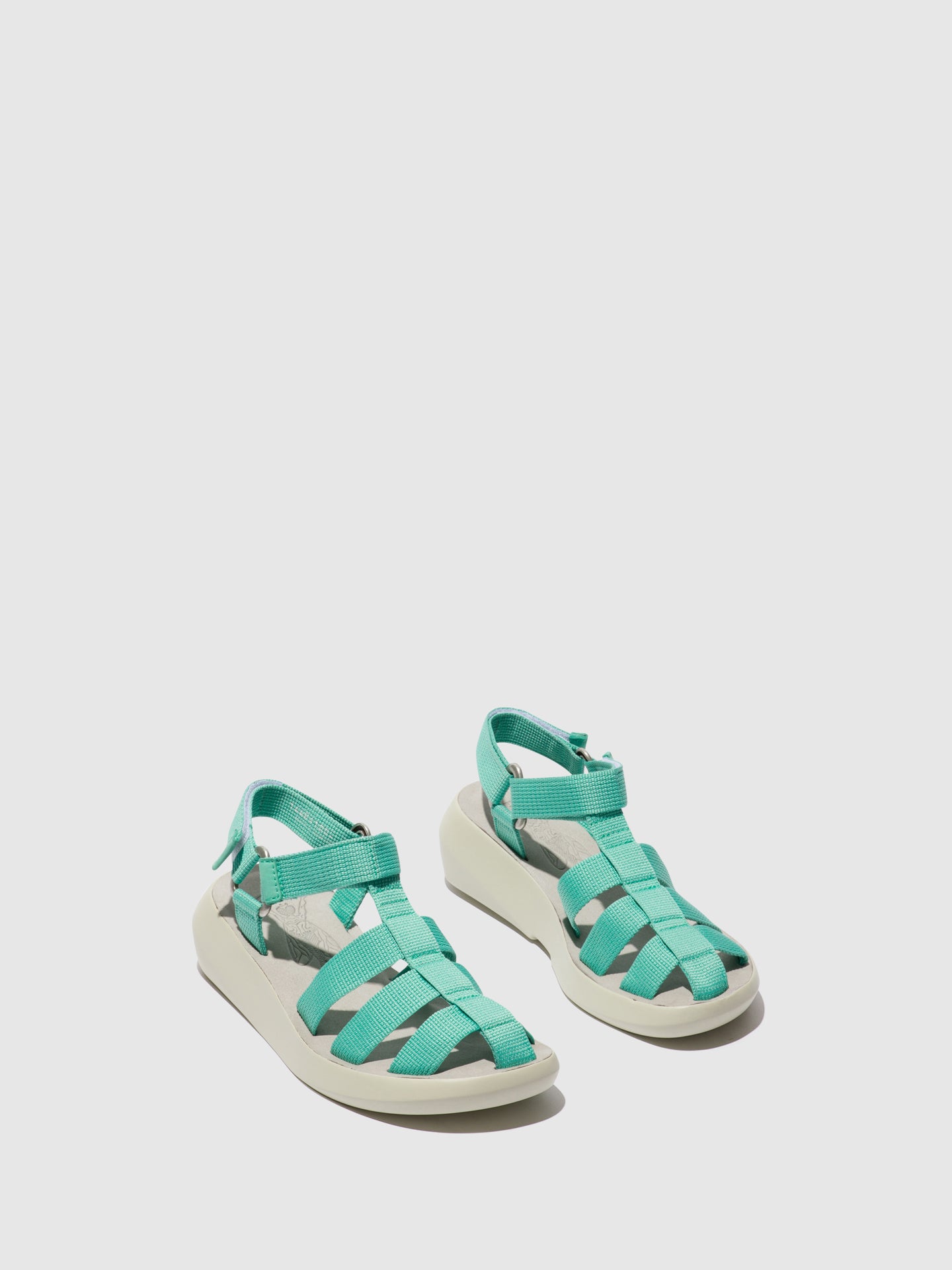 Fly London Sandálias com Velcro BASA841FLY AQUA